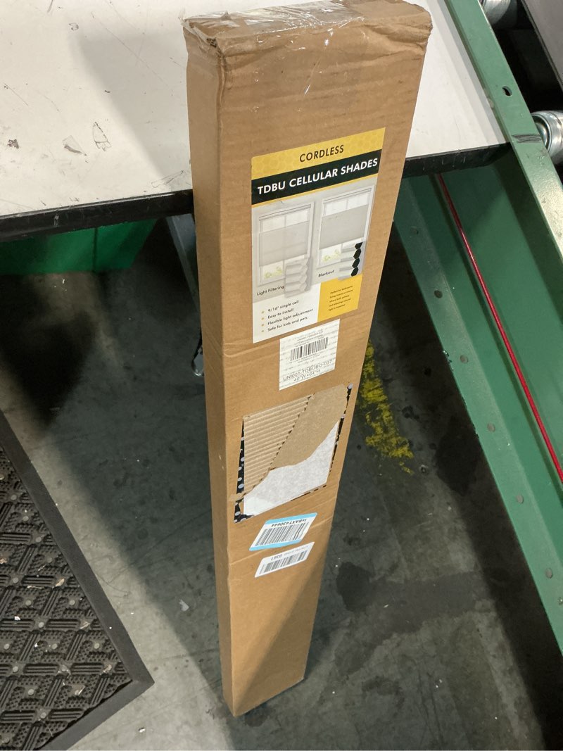 Condition photo showing New/Like New for unishades top down bottom up cellular shades cordless honeycomb blinds for indoor windows, for windows size (40" w × 64" h) colour (white - blackout) white - blackout 40" w × 64" h