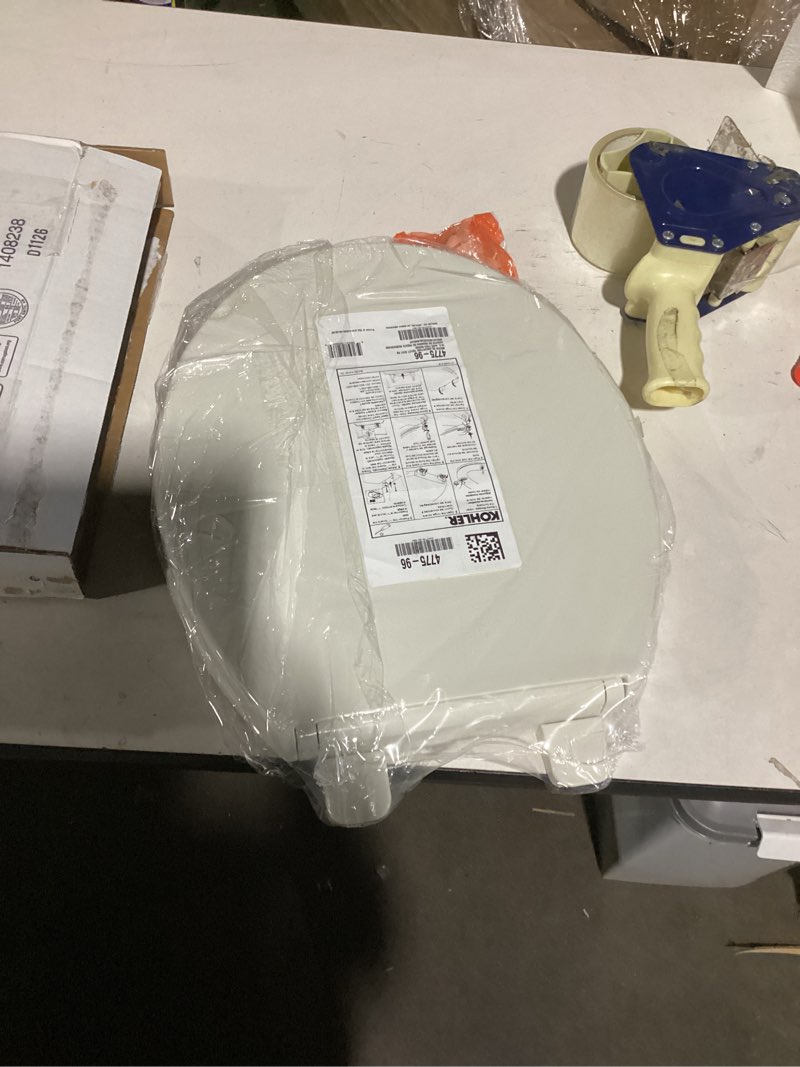 Condition photo showing Good Condition for KOHLER K-4775-96 Brevia Round Toilet Seat with Quick-Release Hinges And Quick-Attach Hardware For Easy Clean, Biscuit Round Biscuit