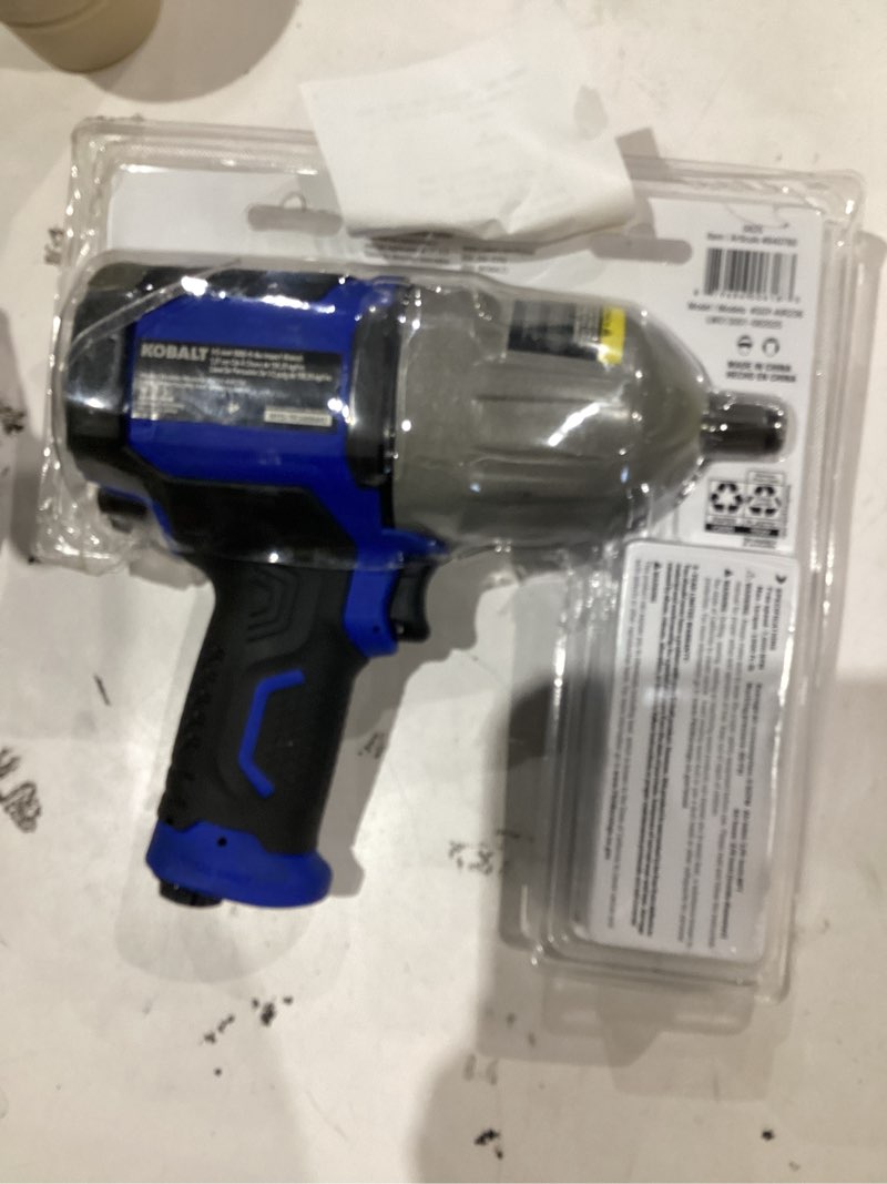 Condition photo showing As Is for kobalt 0.5-in 1000-ft/lb air impact wrench