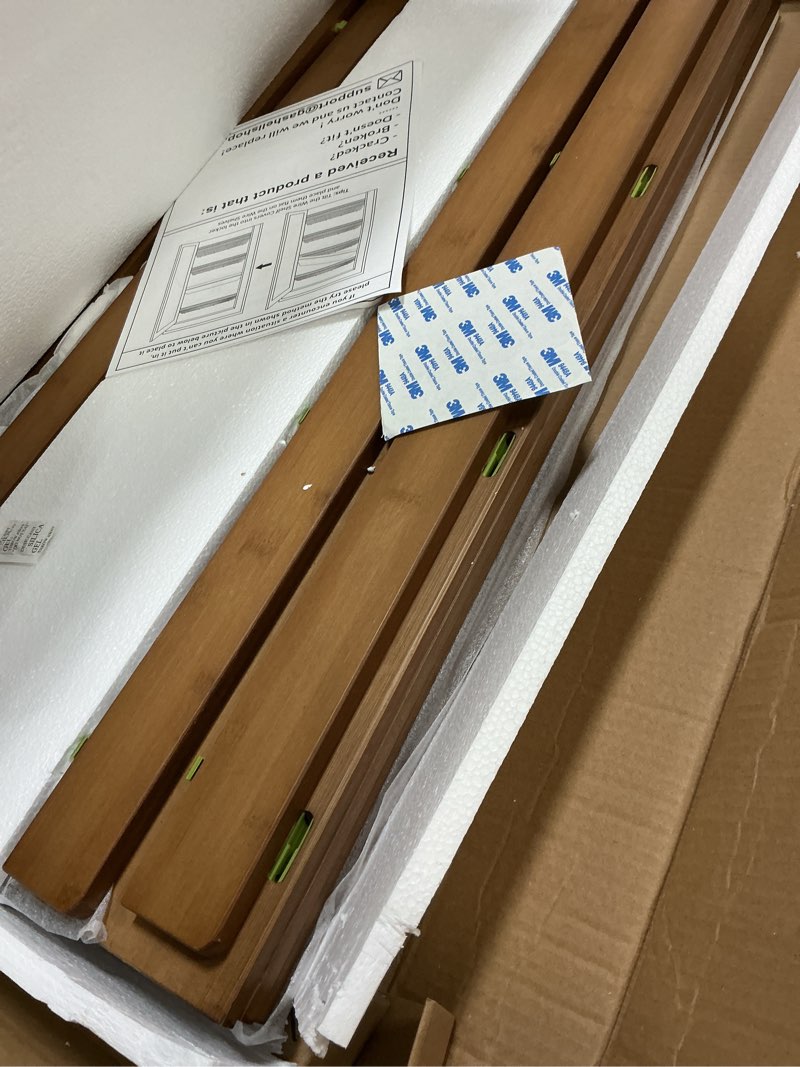 Condition photo showing Good Condition for wire shelf covers, bamboo wire rack covers for pantry, closet (4pcs, 30" w x 16" d) 30"w x 16"d 4