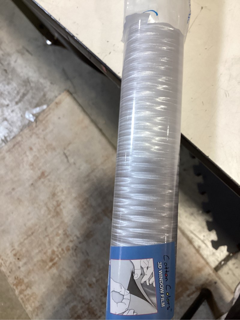 Condition photo showing Good Condition for cottoncolors 3d reeded glass window film - 35"x157", heat blocking | static cling, non-adhesive 3d reeded 35"x157"