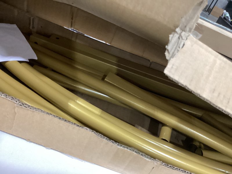 Condition photo showing As Is for Metal Balloon Arch Kit, Love Balloon Column Arch Frame, Wedding Heart Arch Stand – Supplies for Wedding, Bridal, Valentine's Day, Engagement and Birthday Party(White) (6.7 FT Gold Heart Shape)