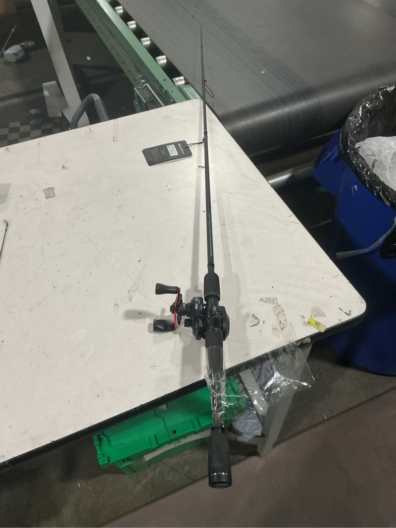 Condition photo showing As Is for abu garcia max ez cast baitcast fishing combo, 6' medium rod, right handed reel