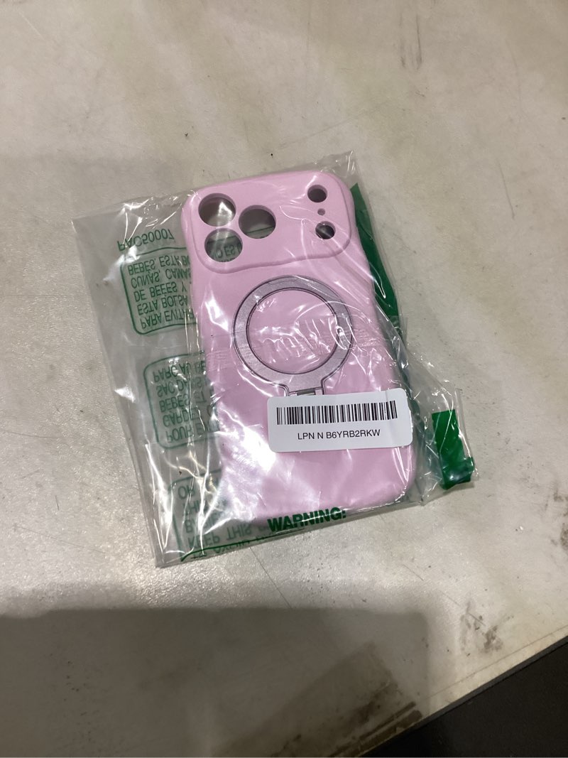 Condition photo showing Good Condition for 360 Spin Silicone Stand (Pro-Version) for iPhone 17 Pro Max Case: Cute Wavy [Full Camera Protection] (Fit for MagSafe) Shockproof Women Girl Phone Case for iPhone 17 Pro Max 6.9", Chalk Pink for iPhone 17 Pro Max 6.9" Chalk Pink