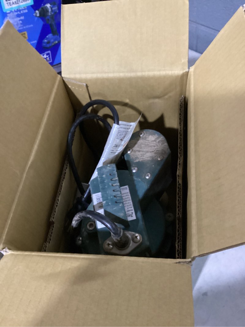 Condition photo showing As Is for zoeller 3/4 hp 80 gpm cast iron vertical float switch ac submersible sump pump