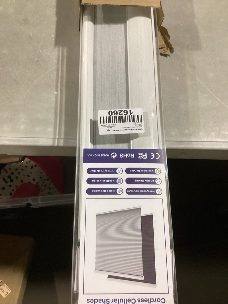 Condition photo showing Good Condition for Blackout Shades Cordless Blinds Cellular Fabric Blinds Honeycomb Door Window Shades 35x64, White-White White(blackout) 35"W x 64"H