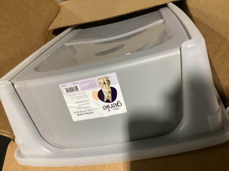 Condition photo showing Good Condition for (similar to) stainless steel litter box with high sided, metal cat litter box, odor-free, non-stick litterbox pan, easy to clean pet supplies toilet tray for indoor cats, kittens or multicat homes