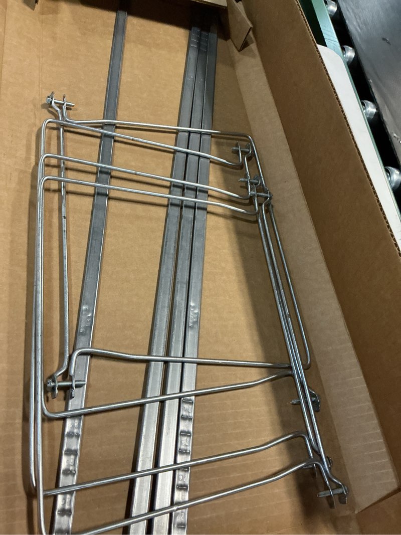 Condition photo showing New/Like New for smead steel hanging file folder frame, letter size, gray, adjustable length 23" to 27", 2 per pack (64872)