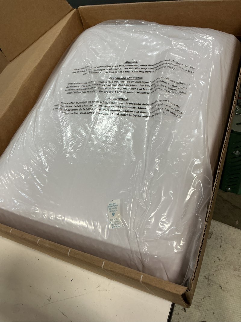 Condition photo showing New/Like New for purple dreamlayer pillow - standard size, multi-layered gelflex grid & microair foam for support & pressure relief - customizable height with removable foam booster layers