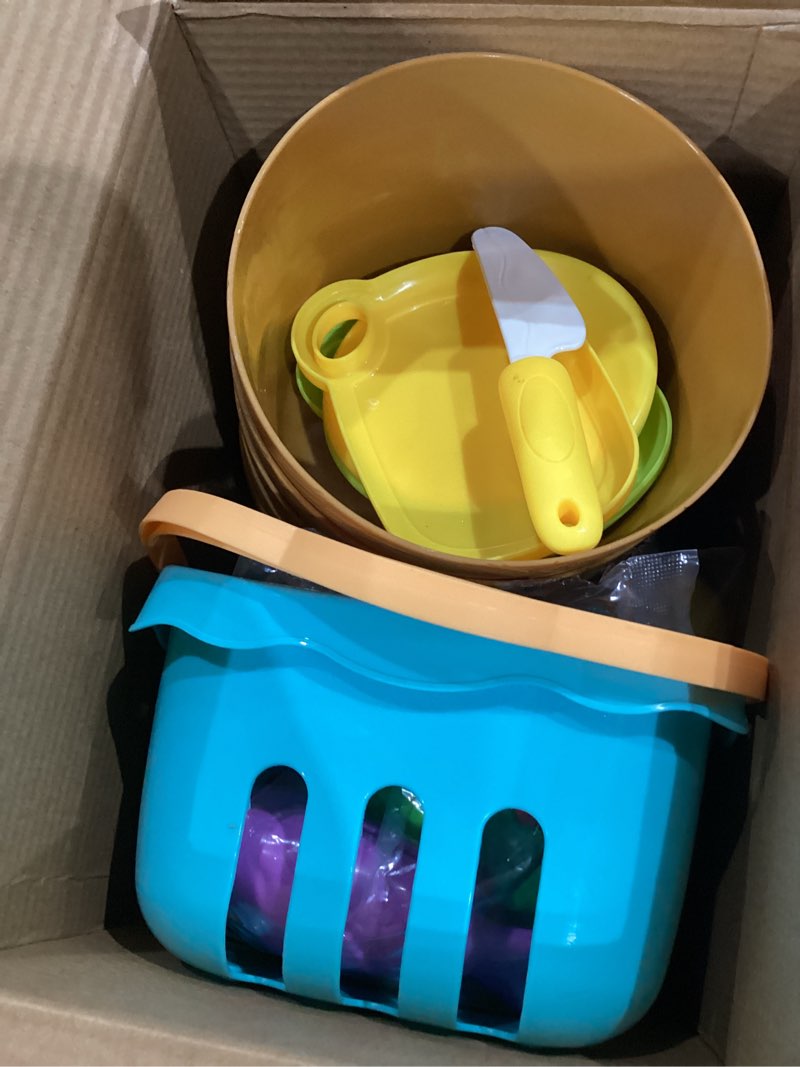 Condition photo showing Good Condition for joyin learning toys play food set for toddlers, cutting food for preschool activities, play kitchen accessories, educational toys, color sorting set for boys & girls, back to school gifts for toddlers