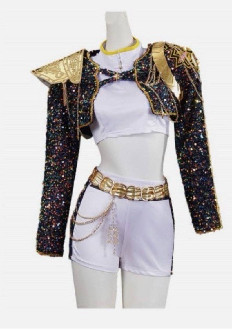 Rumi Golden Costume Kids, Kpop Girls Halloween Cosplay Outfit 11-12Y