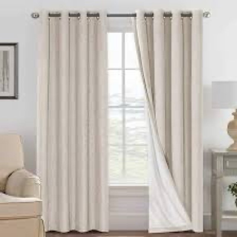 h.versailtex 100% blackout curtains linen textured blackout curtains for bedroom full light blocking