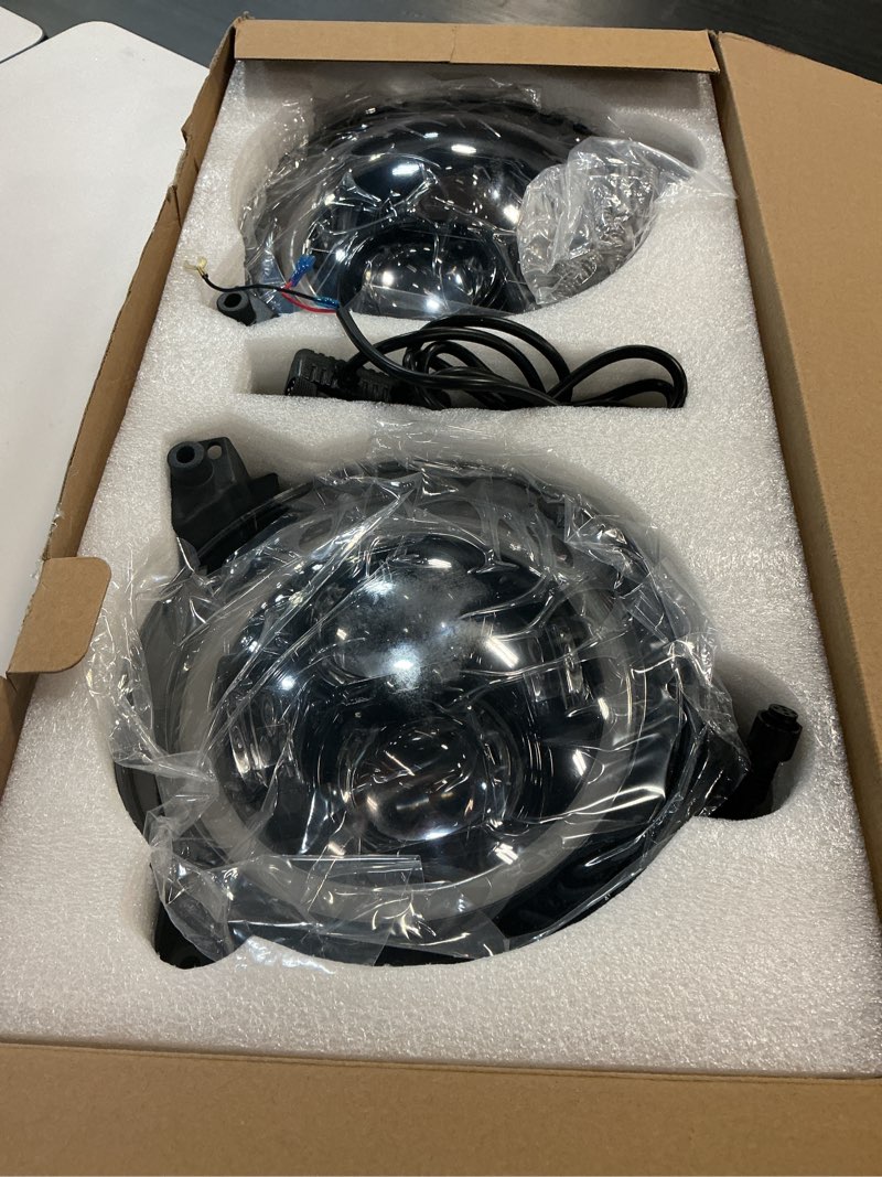 Condition photo showing New/Like New for Tykick 9 Inch RGB LED Headlights Round for Jeep Wrangler JL Headlights 2018 2019 2020 2021 2022 2023 Headlights Assembly With Bluetooth Controlled RGB Round Halo Daytime Running Lights, 2 Packs For Jeep JL 2018-2023 RBG