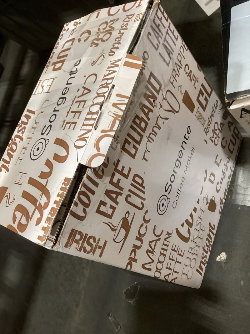 Condition photo showing As Is for coffee maker