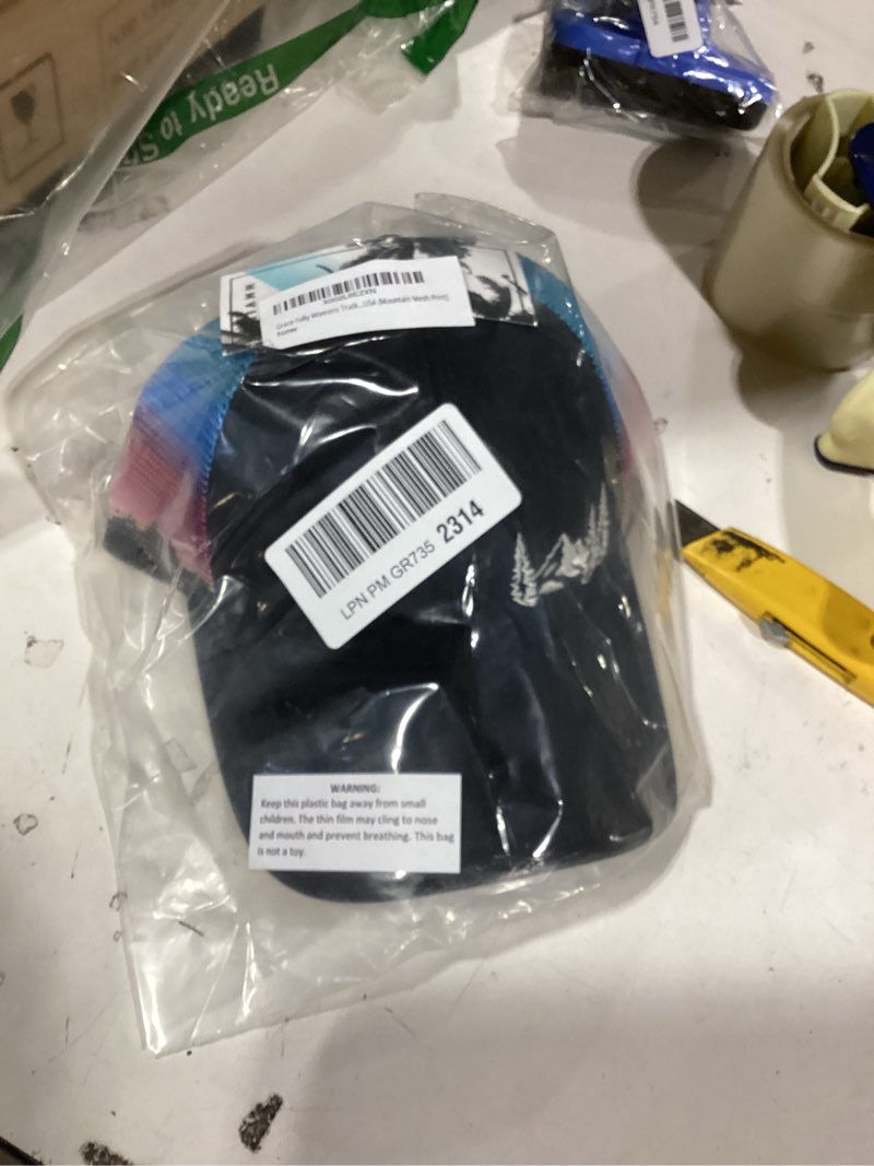 Condition photo showing New/Like New for grace folly beach trucker hats for women- snapback baseball cap for summer one size mountain mesh print