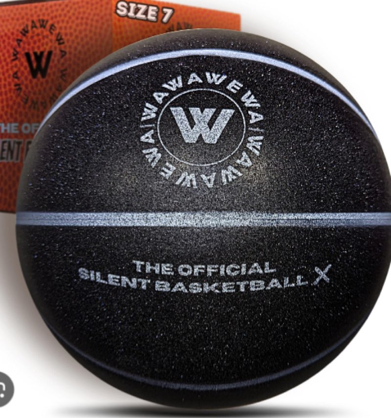 WAWAWEWA The Official Silent Basketball X (Size 7) – Uncompressed Indoor Basketball for Quiet Dribbl