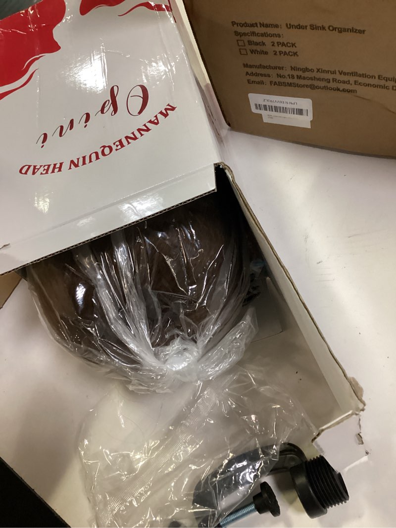 Condition photo showing Good Condition for opini mannequin head with 100% real human hair cosmetology mannequin head to practice hairstyles doll head training head for hairdresser (brown)