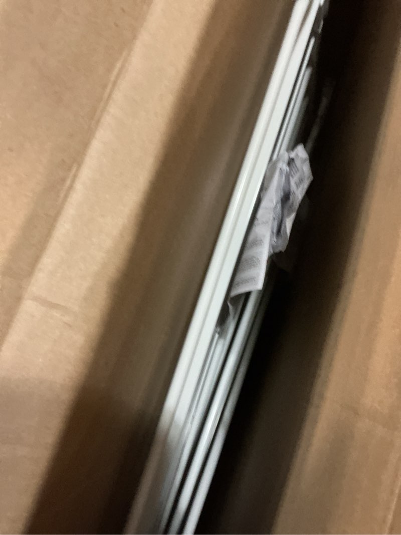 Condition photo showing As Is for regalo safety 38" baby gate for doorways & bottom of stairs, pressure mount design for babies, toddlers & pets, tested & safe for 30 years, american designed, american owned, white white 29-38.5"w x 30"h