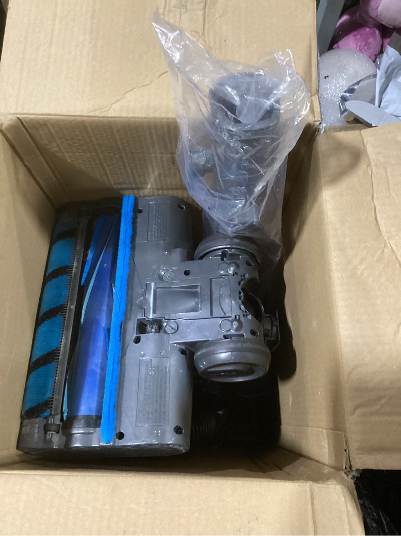 Condition photo showing As Is for shark az2002 vertex powered lift-away upright vacuum with duoclean powerfins, self-cleaning brushroll, large dust cup, pet crevice tool, dusting brush & power brush, silver/rose gold duoclean powerfin (rose gold)