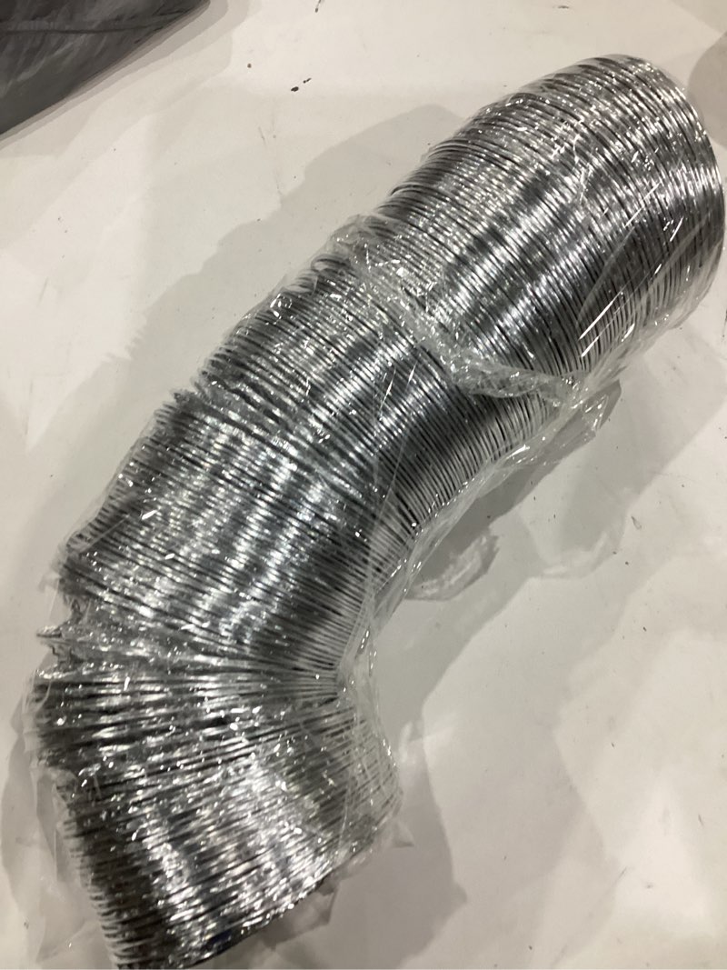 Condition photo showing Good Condition for siilar ))cenipar dryer vent hose-4 inch ducting vent hose flexible aluminum foil non-insulated (4 inch 8 feet) with 2 clamps 4in-8ft-1pc silver