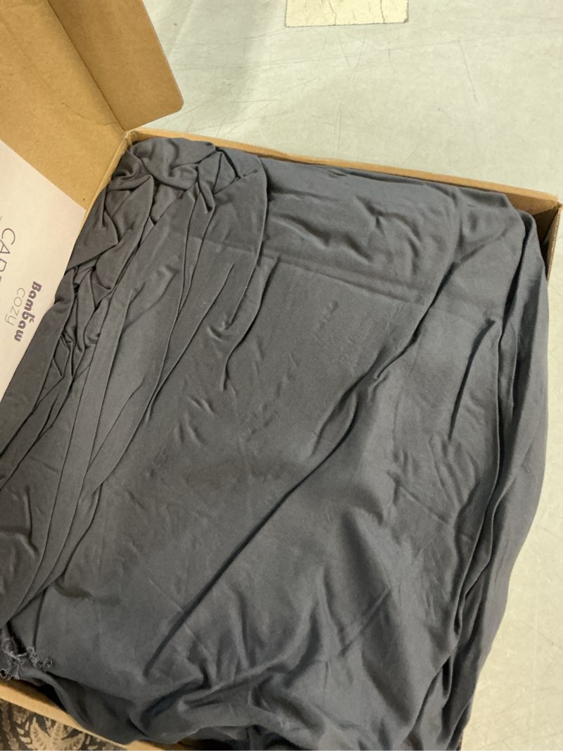 Condition photo showing Good Condition for bambaw 100% viscose derived from bamboo fitted sheets king size, cooling fitted sheets king size, 16’’ deep pocket king size fitted sheet only, breathable king size bottom fitted sheet only (charcoal) king - 1 pc charcoal