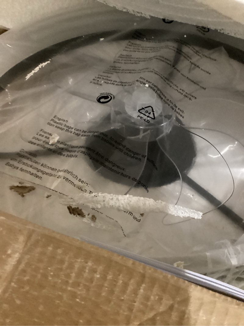 Condition photo showing Good Condition for Ceiling Fans with Lights and Remote 20'' Flush Mount Ceiling Fan Dimmable Fandelier LED Fan Light Low Profile Ceiling Fan with 6 Speeds for Bedroom Kitchen and Living Room(Black)