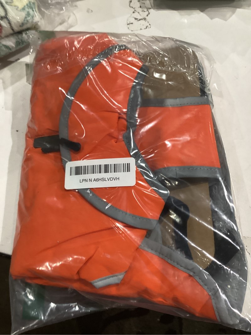 Condition photo showing New/Like New for MIGOHI Warm Dog Coat Winter Dog Jacket,Waterproof Cold Weather Coats for Dogs,Fleece Jacket for Small Medium Large Dogs,Reflective Thick Fleece Vest with Leash Hole Orange Medium