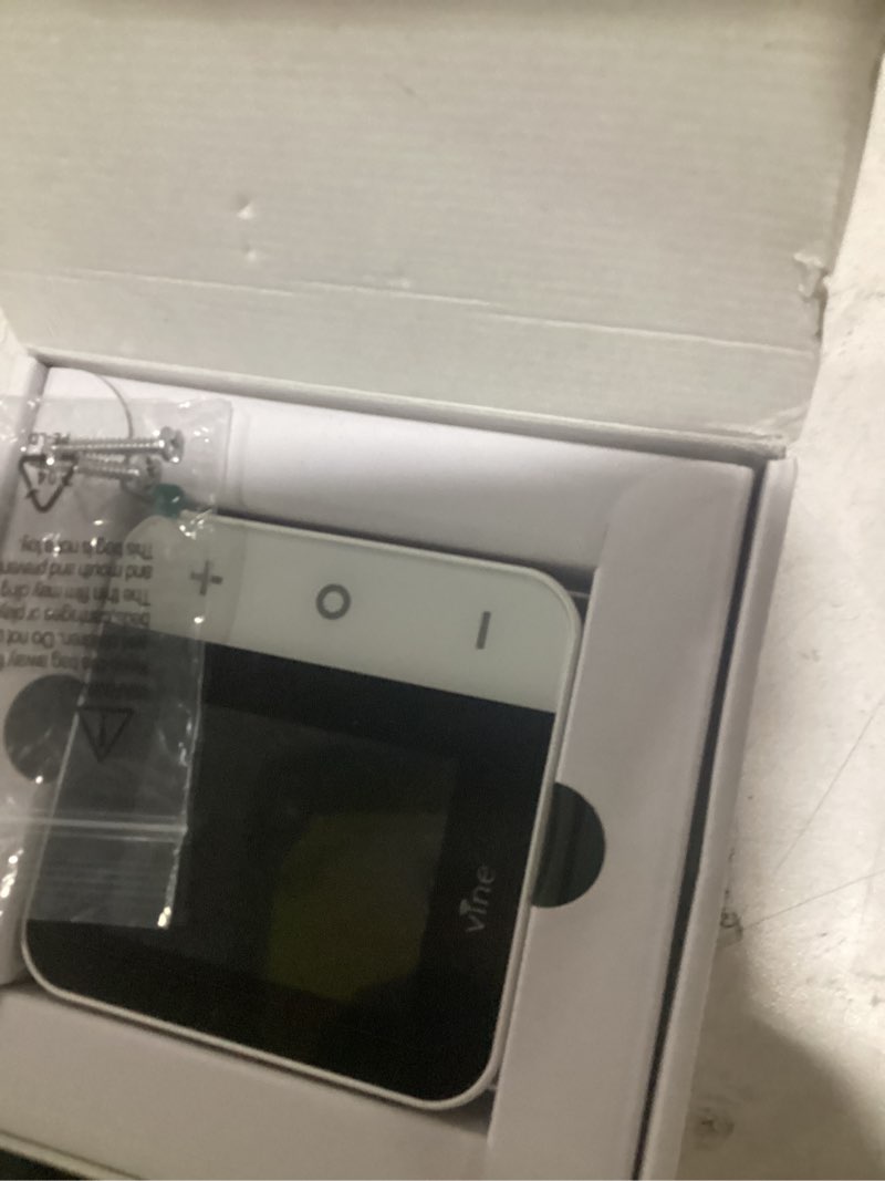 Condition photo showing As Is for vine smart thermostat for house, wifi thermostats for home compatible with alexa and google assistant, 7day x 8period programmable, energy star certified, c-wire required screen 2.8"
