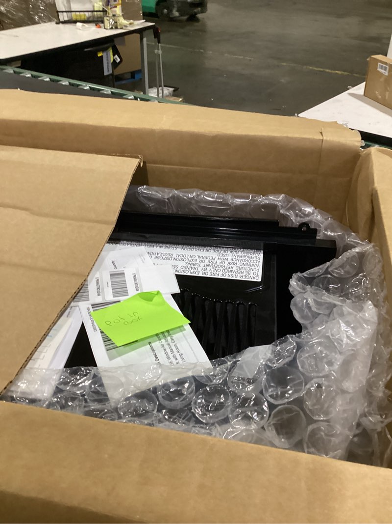 Condition photo showing As Is for ge window air conditioner unit, 5,000 btu for small rooms up to 150 sq ft. with manual adjustable fan and cooling settings, perfect for bedroom or living room, easy install kit included, black 5,000 btu mechanical controls black