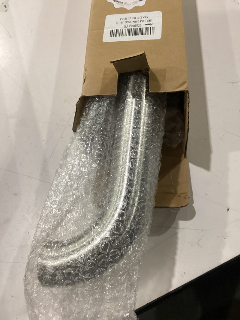 Condition photo showing New/Like New for satin brushed nickel grab bar 24 inch x 1-1/2" diameter, imomwee 2 pack stainless steel bathroom handrail, safety rail shower mobility aid, balanced support assist handle for elderly seniors disabled 24 x 1-1/2" brushed nickel