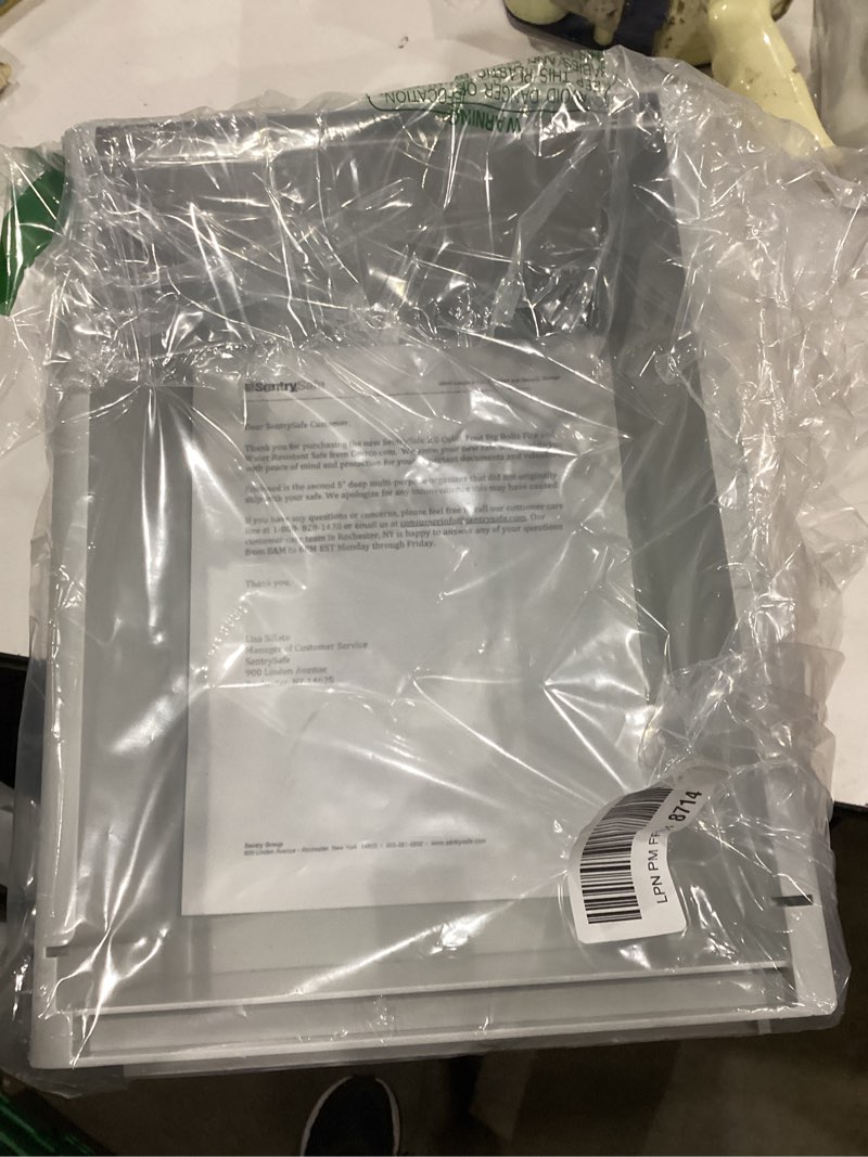 Condition photo showing As Is for SentrySafe White Drawer Accessory for SFW205 Fire Safes, Adjustable Organizer for Valuables, 916 For SFW205 Fire Safes Drawer