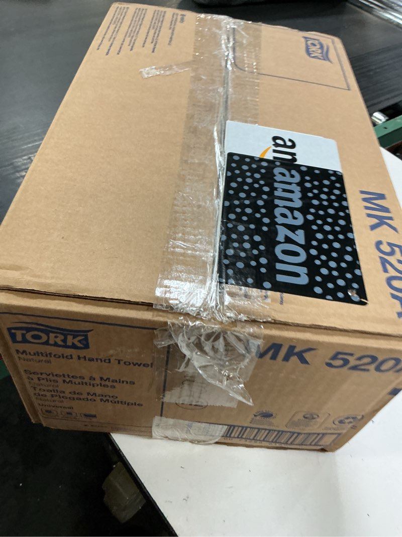 Condition photo showing New/Like New for tork multifold hand towel, natural, 100% recycled, fsc certified, compatible with h2 dispensers, 16 packs x 250 sheets (mk520a) tork h2 - multifold hand towels