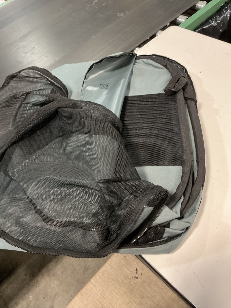 Condition photo showing As Is for 2-in-1 xlarge pop up dog playpen, cat puppy pet playpen, indoor outdoor cats enclosed, cat tent crate cage kennel, portable playpen for kitten and small animals(no divider, unified space) grey 1 m, 71"l x 34" x 24.1"h