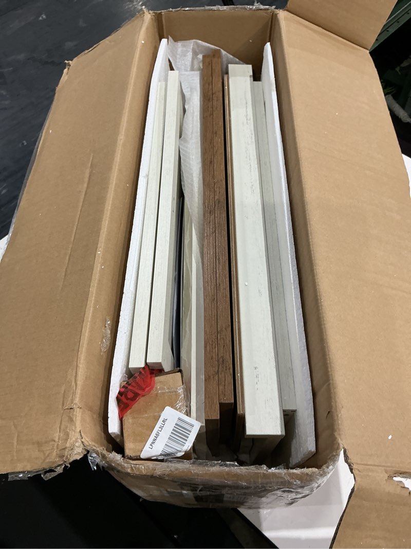 Condition photo showing Good Condition for vasagle liry collection - bathroom wall cabinet, farmhouse wall-mounted medicine storage cabinet with 2 barn doors, adjustable shelf, towel bar, 7.9 x 23.6 x 28.7 inches, rustic white ubbk131w01s rustic white 2doors?28.7"h?