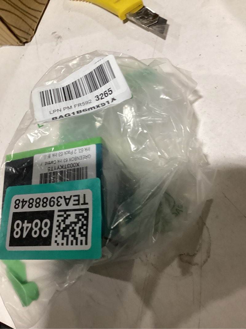 Condition photo showing Good Condition for greenbox 63 ink cartridges combo pack replacement for hp 63 63 ink cartridge black and color for envy 4512 4520 officejet 3830 4650 5255 deskjet 1112 3634 3632 3639 printer ink 63, 2 pack 63 ink