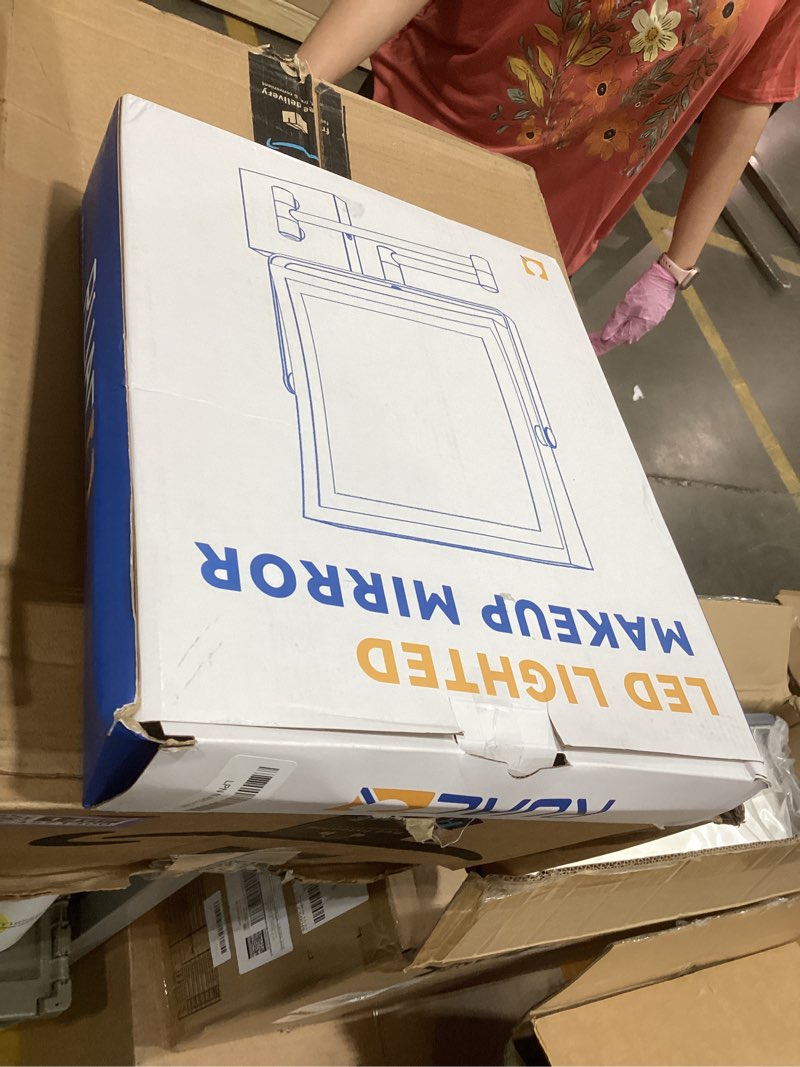 Condition photo showing As Is for Ruacq Rechargeable Wall Mounted Makeup Mirror with Lights, Double Sided 1X/7X Magnifying Vanity Mirr