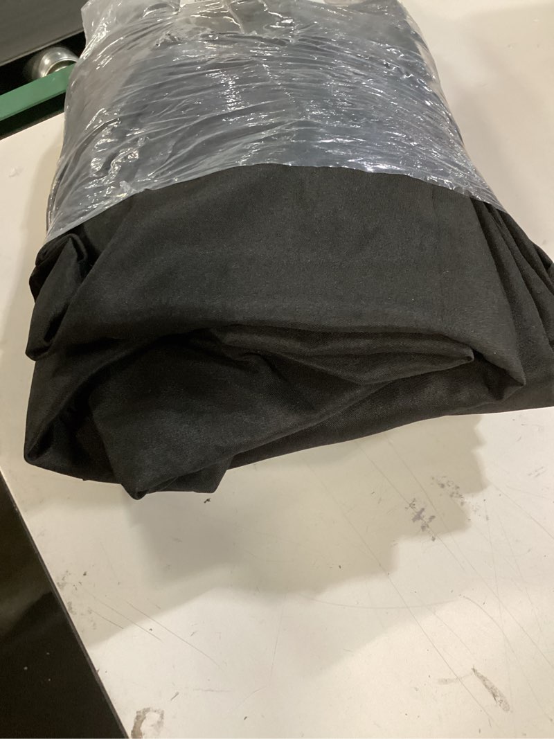Condition photo showing Good Condition for smiry 6 pack rectangle picnic table cloth, waterproof elastic fitted tablecloths, washable polyester rectangular patio table cover for camping, indoor and outdoor (black, 30"x72") 30*72 inch black