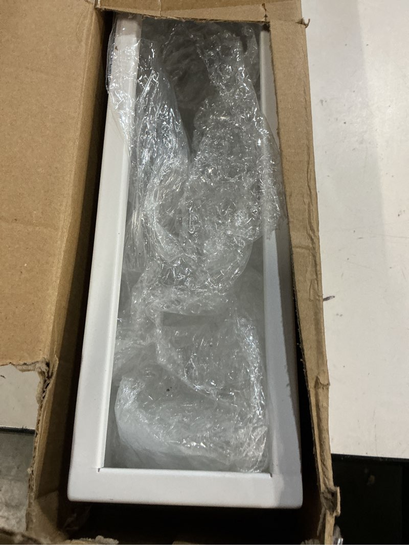 Condition photo showing Good Condition for filltouch 1 pcs long rectangular planter box window sill plant box metal water trough indoor large modern steel with drainage holes herb garden home (32 x 3.5 x 3.5 inch,white) white 32 x 3.5 x 3.5 inch 1