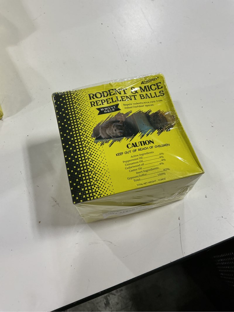 Condition photo showing New/Like New for Rodent & Mice Repellent,Indoor/Outdoor/Car Engine Protection,Long-Lasting Peppermint Oil Formula,Safe for Pets & Kids,30-60 Days Effective Mouse Deterrent (18, Yellow)