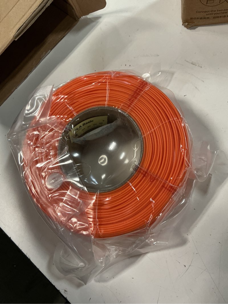 Condition photo showing Good Condition for bambu lab petg translucent filament 1.75mm 1kg spool - strong durable 3d printer filament, high-temp resistance, low warp, compatible with bambu lab & most fdm 3d printers - orange (32300) - refill translucent orange (32300)