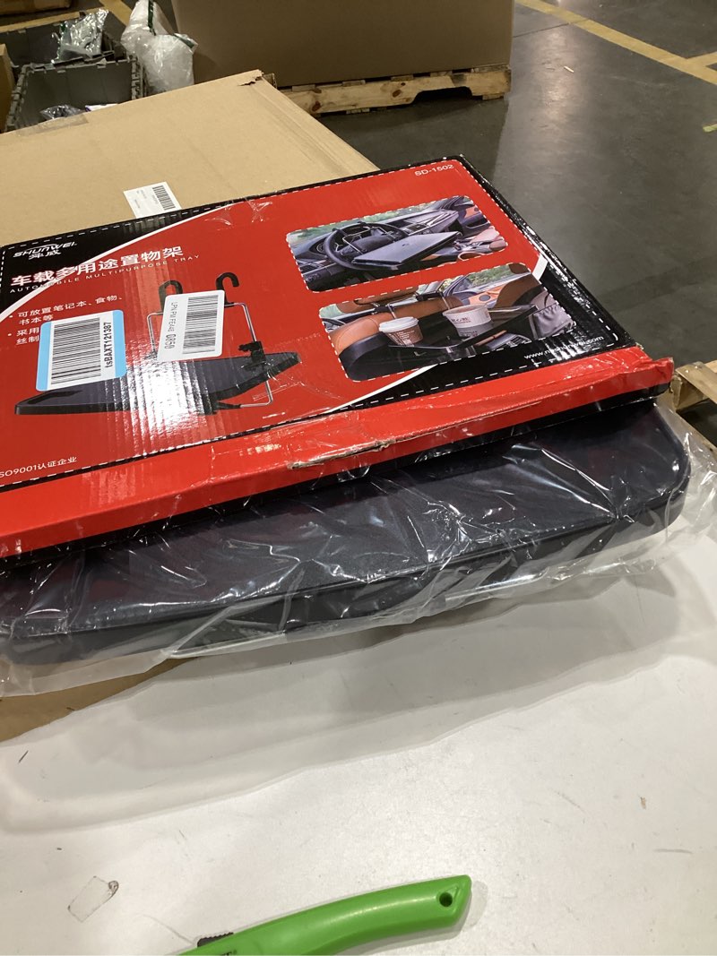 Condition photo showing Good Condition for 2-in-1 Car Steering Wheel Desk & Back Seat Tray - Adjustable Laptop Stand for Car Office, Eating, Writing - Universal Mobile Workstation for Truck, Van, SUV