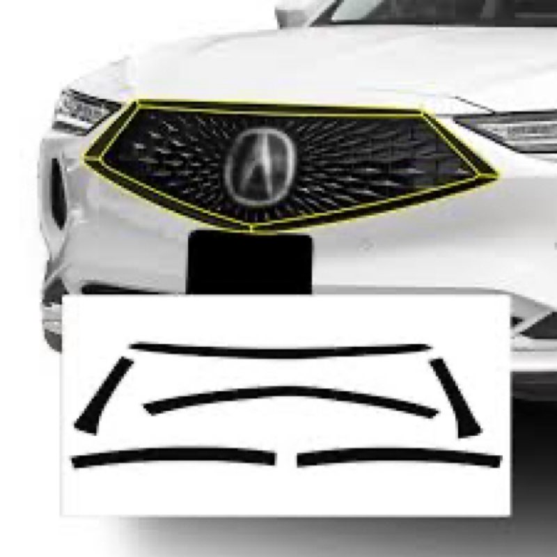 for 2019-2022 nissan altima front grill cover trim, chrome delete blackout vinyl overlay - glossy bl