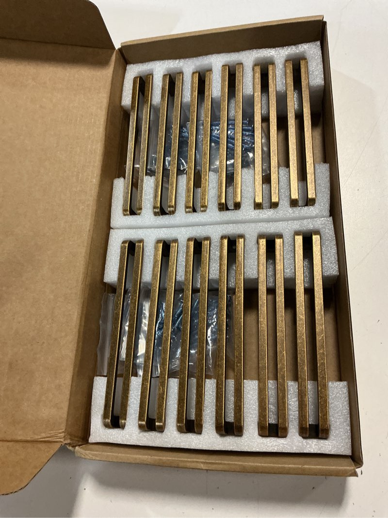 Condition photo showing New/Like New for antique brass zinc alloy cabinet pulls,vintage retro 5 inch ?128mm? hole center cabinet handles for drawer,cupboard, wardrobe,dresser - 12 pack 5 inch hole centers 12 pack antique brass