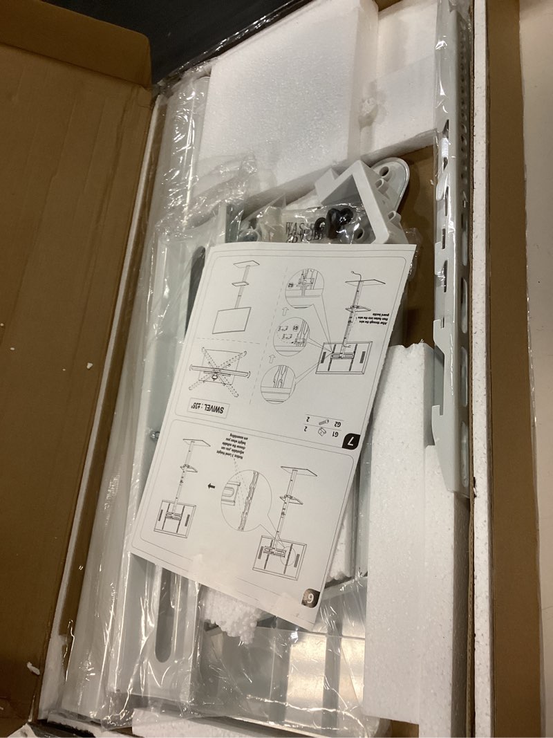 Condition photo showing Good Condition for ax waber universal floor tv stand with mount 70 degree swivel 9 level height adjustable and space saving design for most 27 to 65 inch lcd, led oled tvs white
