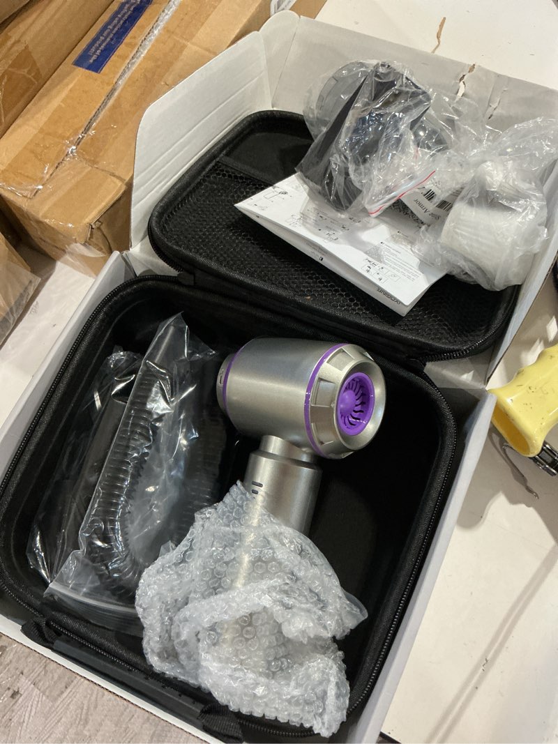 Condition photo showing As Is for vacuum/air duster 80,000rpm super power mini car vacuum cleaner | 80,000 rpm portable rechargeable dust blower gun, high power suction pump, car interior cleaning detailing kit for home purple