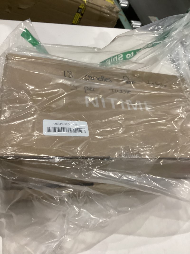 Condition photo showing Good Condition for 36pcs Blue Votive Candle Holders-Glass Candle Holder for Wedding Decor, Tea Light Candle Holders for Centerpiece Table Decorations, Home Decor and Party Decor Blue 36