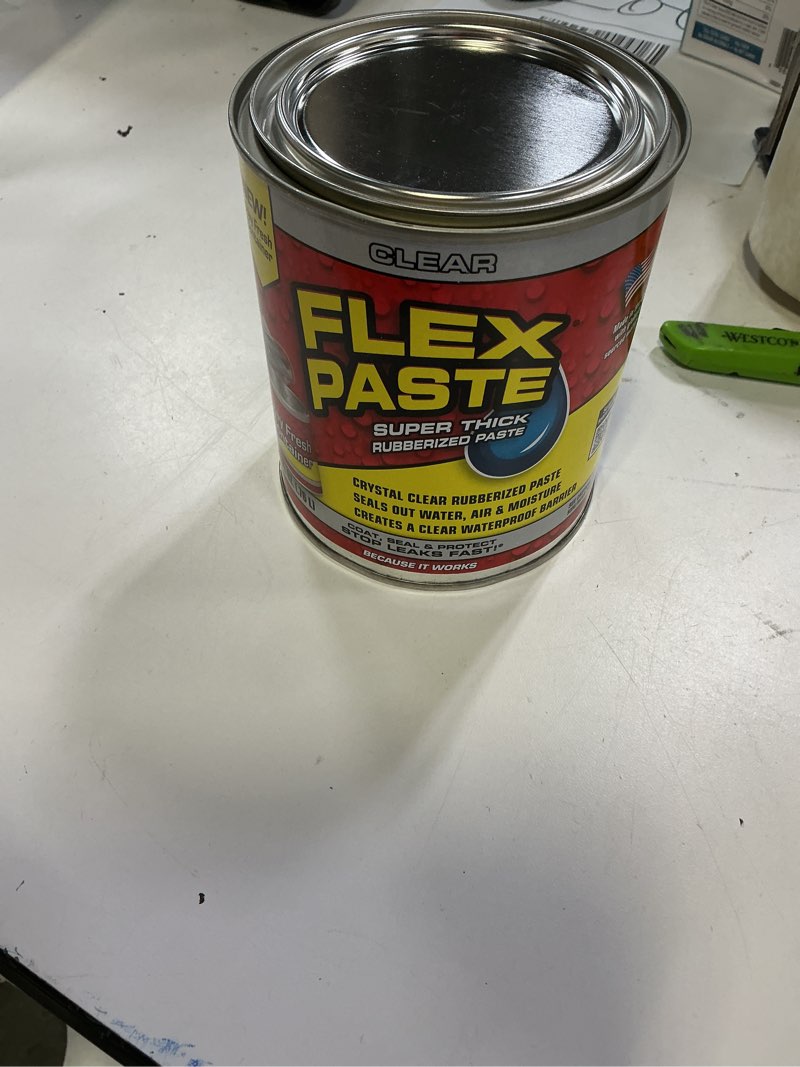 Condition photo showing New/Like New for flex paste, waterproof paintable putty, spackle sealant, fill gaps cracks holes - block out water an