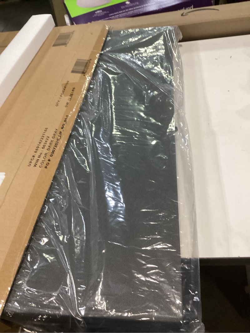 Condition photo showing Good Condition for Flash Furniture Dunham 2.83' Square Plastic Folding Event Table with Carrying Handle, Bi-Fold Banquet Table for Indoor/Outdoor Events, Dark Gray Dark Gray Set of 1 Table