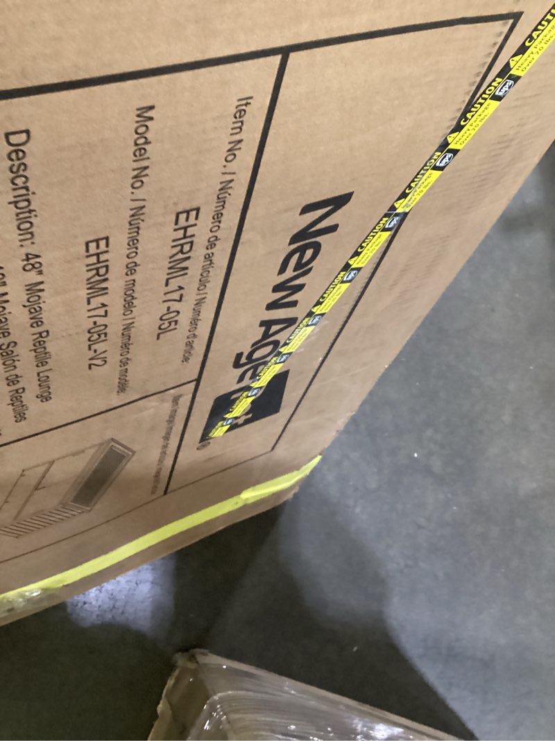 Condition photo showing As Is for new age pet ecoflex two large reptile enclosures with matching stacker combo set in grey grey large