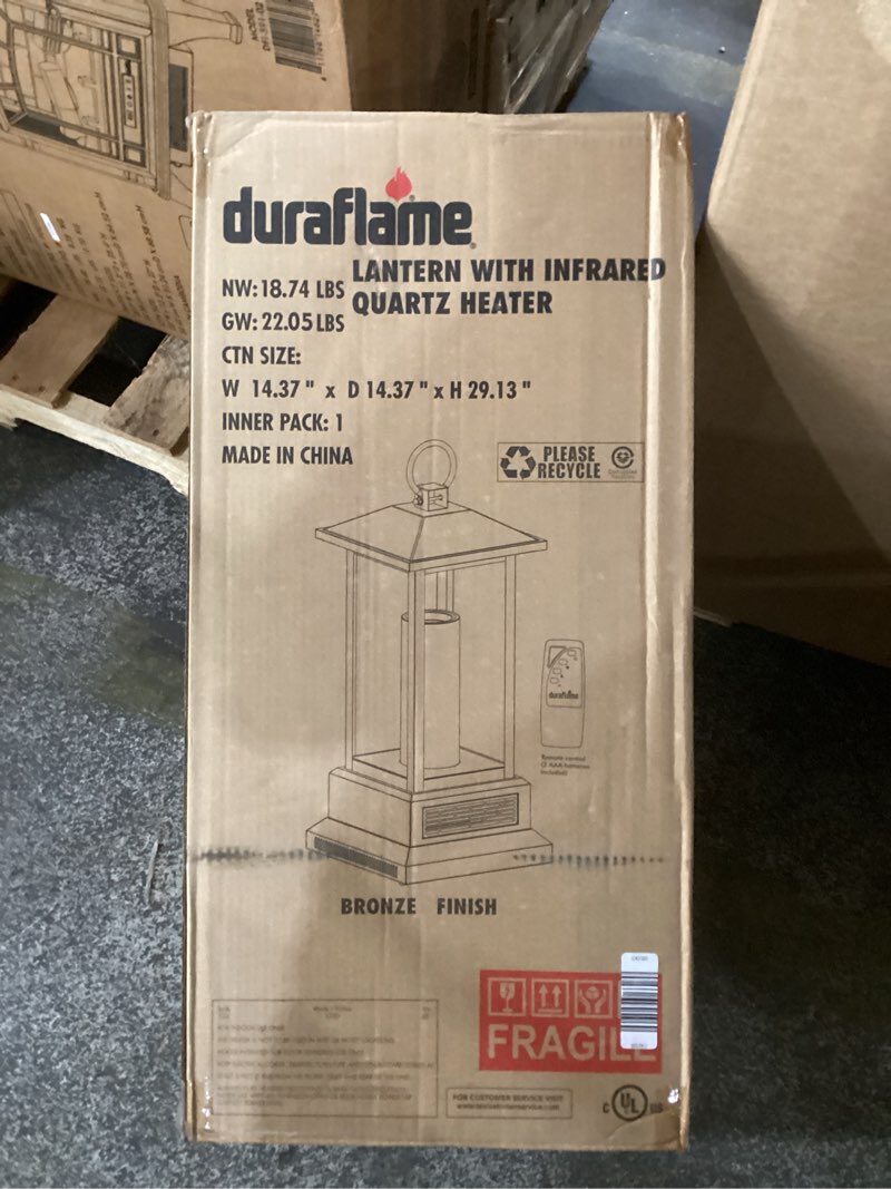 Condition photo showing New/Like New for 29” duraflame® Infrared Quartz Electric Lantern Heater